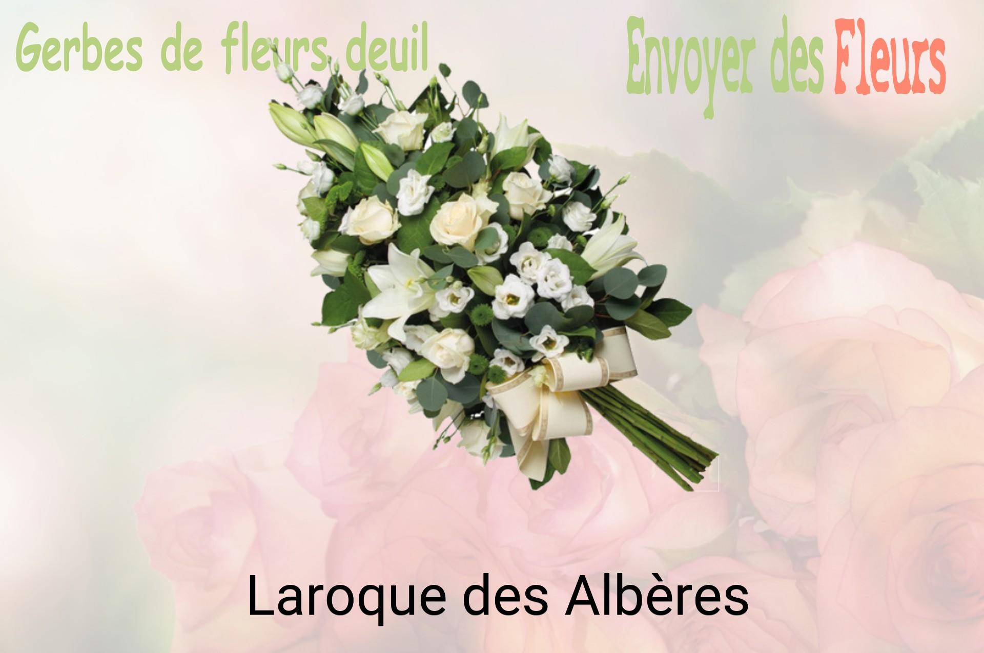 Gerbe de fleurs de deuil livrée à Laroque-des-Albères